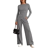 BTFBM Two Piece Sets For Women Fall 2025 Airport Outfits Asymmetrical Boat Neck Tops Wide Leg Pants Matching Lounge Set