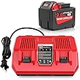 9.0Ah MK-18 Battery Replacement for Milwa with Rapid Dual Charging Port MK-18 Battery Charger, 48-11-1840, 48-11-1828, 48-11-1820, 48-11-1815, 48-11-1850, 48-11-1860, 48-11-1890