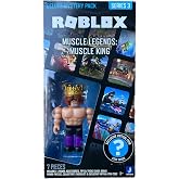 Roblox Deluxe Mystery Pack Action Figure Series 1 2 - Includes Exclusive Virtual Item (Choose Figure) (Muscle Legends: Muscle King)