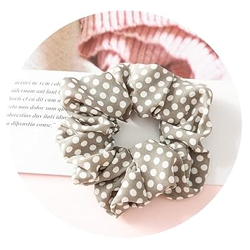 Amazon Com Korean Women Elastic Hair Bands Dot Striped Printed
