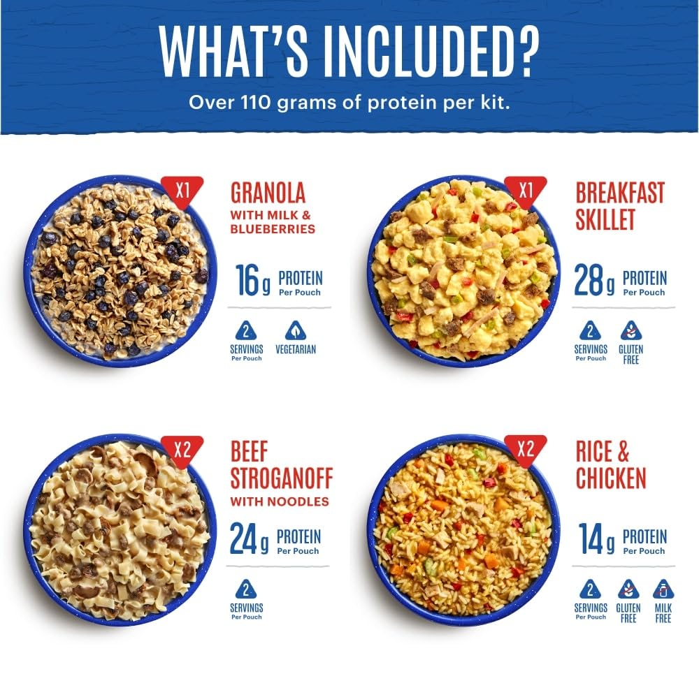 Mountain House Adventure Weekender Kit | Freeze Dried Camping & Backpacking Food | 12 Servings