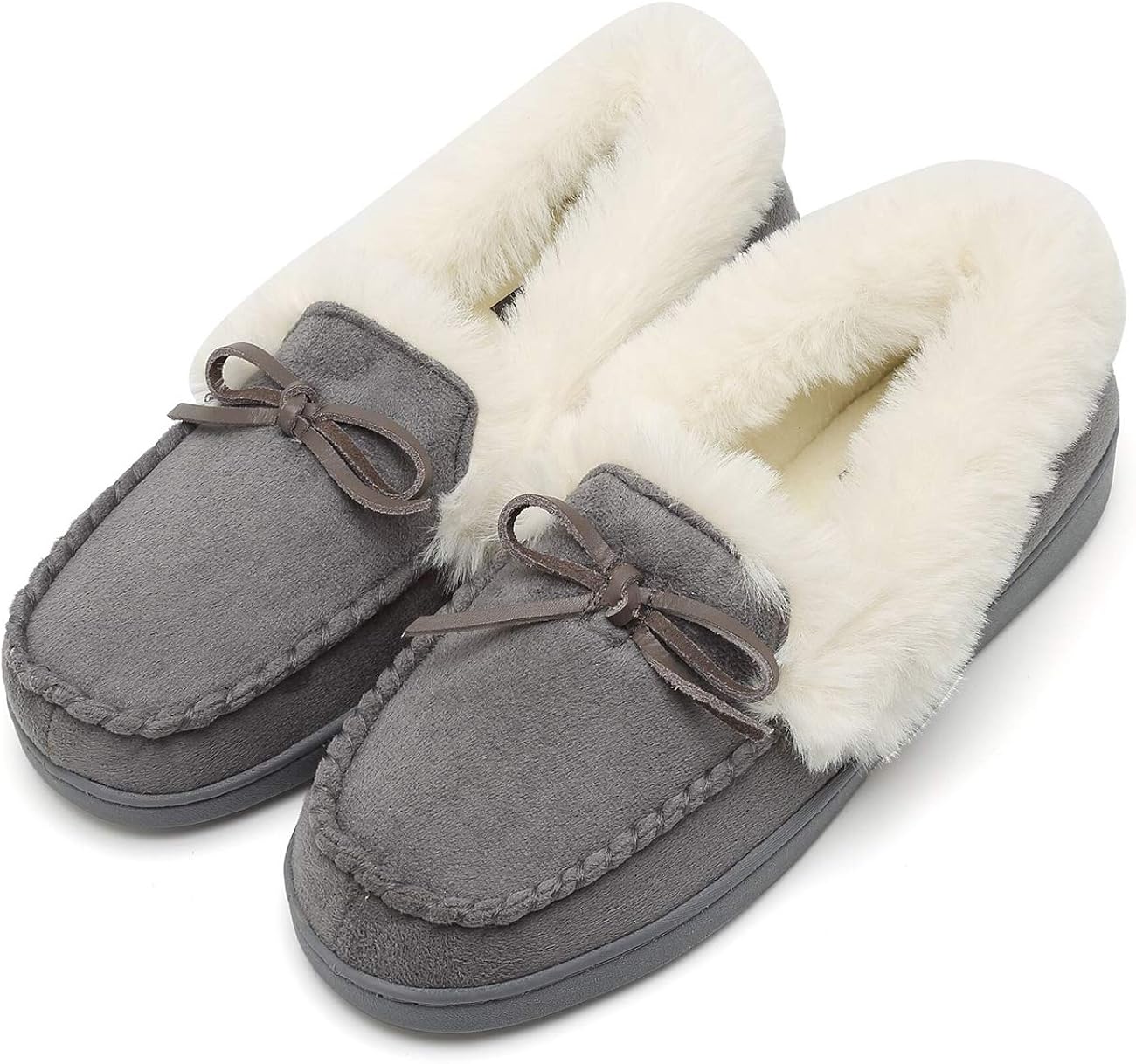 FANTURE Women’s House Slippers Moccasins Slip On Micro