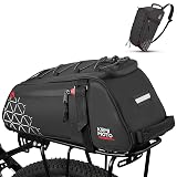 KEMIMOTO Rear Bike Rack Bag - 8L PVC Water Resistant Ebike Bags for Bicycle Rear Rack, Bicycle Trunk Pannier for Commuter Travel Shopping and Cycling (Black)