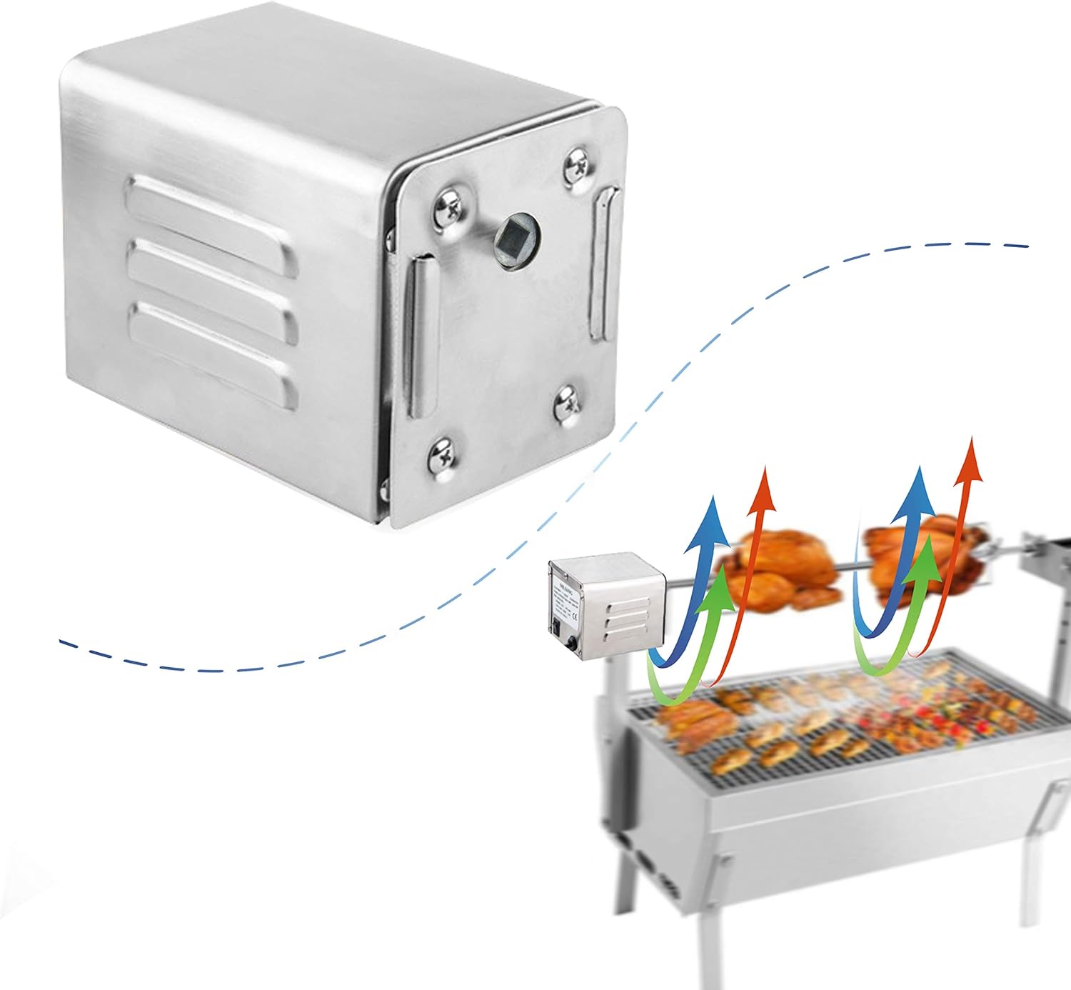 YJINGRUI 80KG Grill Rotisserie Motor BBQ Roaster Electric Motor Goat Pig Chicken Goat Roaster