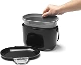 Addis Premium Kitchen Caddy Bin Black Grey 2.5L with 60 Liners 3 Rolls view 7