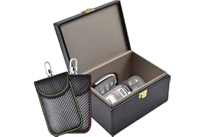 TODOXI Faraday Box & 2 Pack Faraday Bag for Key Fob Protector, Faraday Cage Key Fob Signal Blocker Faraday Key Fob Protector Faraday Pouch RFID Box for Car Keys