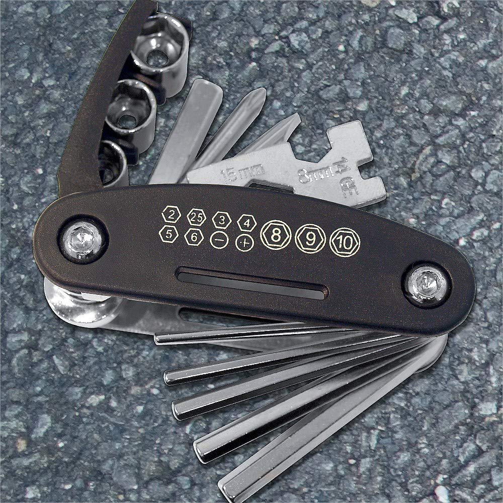 Accessotech Bike Bicycle Multi Repair Tool Kit Allen Key Hex Spoke Wrench Mountain Cycle