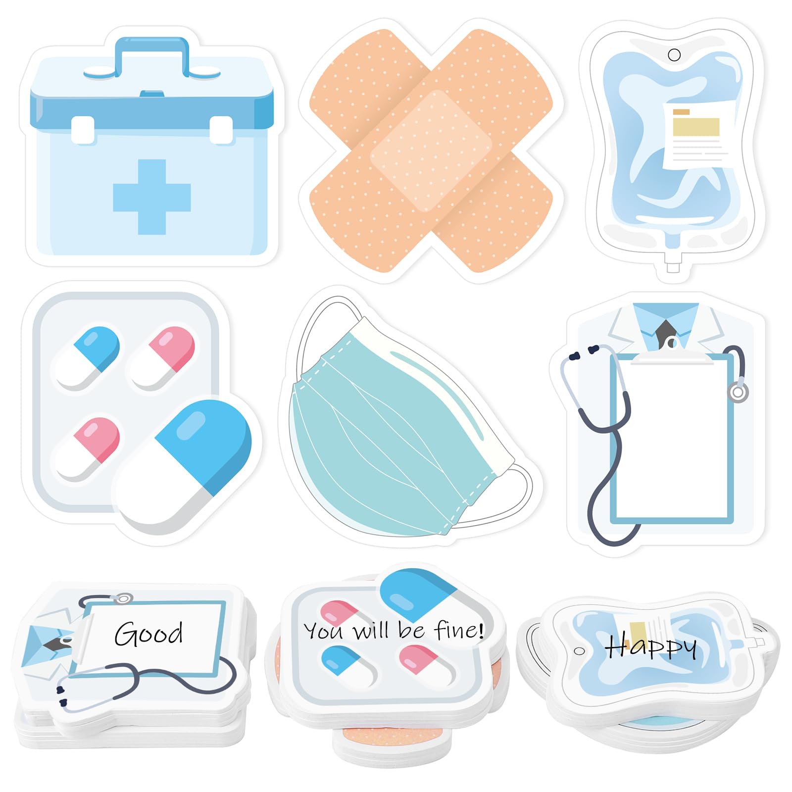 Photo 1 of 30 Pack Nurse Sticky Notes Total 600 Sheets Nursing Essentials Medical Themed Notepads Self-Adhesive Writing Memo Pad for Nursing Student Hospital School Office Supplies (Nurse)