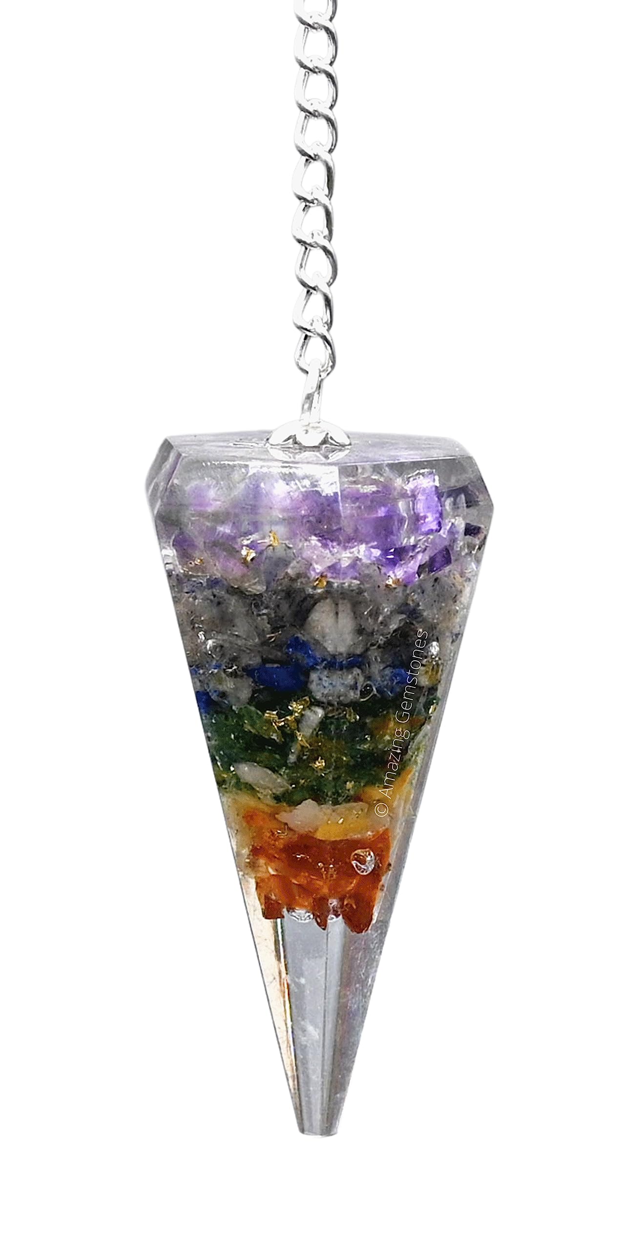 Chakra Orgone Crystal Pendulums for Divination and