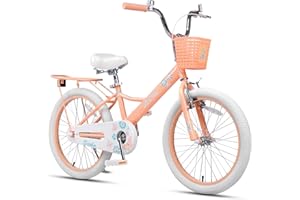 Glerc Sasha Girls Bike, 12-20 Inch Kids Bike for Children Ages 2-13 Years, Kids Bicycle with Doll-Seat & Basket & Training Wheels, Multiple Colors