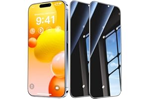Opxyl 9H+ Glass for iPhone 15 Pro Max Privacy Screen Protector [Reliable 25° Privacy Protection][Mil-Grade Shatterproof Tempered Glass] Full Coverage Screen Protector for 15 Pro Max, 2 Packs