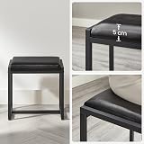 VASAGLE Dressing Table with Mirror and Stool Tri-Fold, 3 Drawers view 9