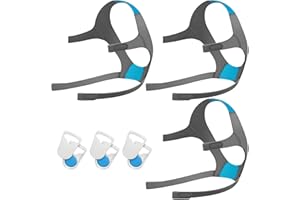NITTIID Headgear for AirFit F20 /AirTouch F20, 3 Pack Replacement Headgear with 3 Pairs Magnetic Clips