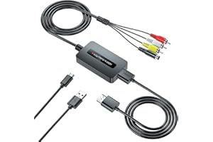 HDMI to SVideo RCA Converter Cable with (Svideo + RCA + HD), HDMI to AV Composite CVBS Converter for PS3/PS4/DVD/STB