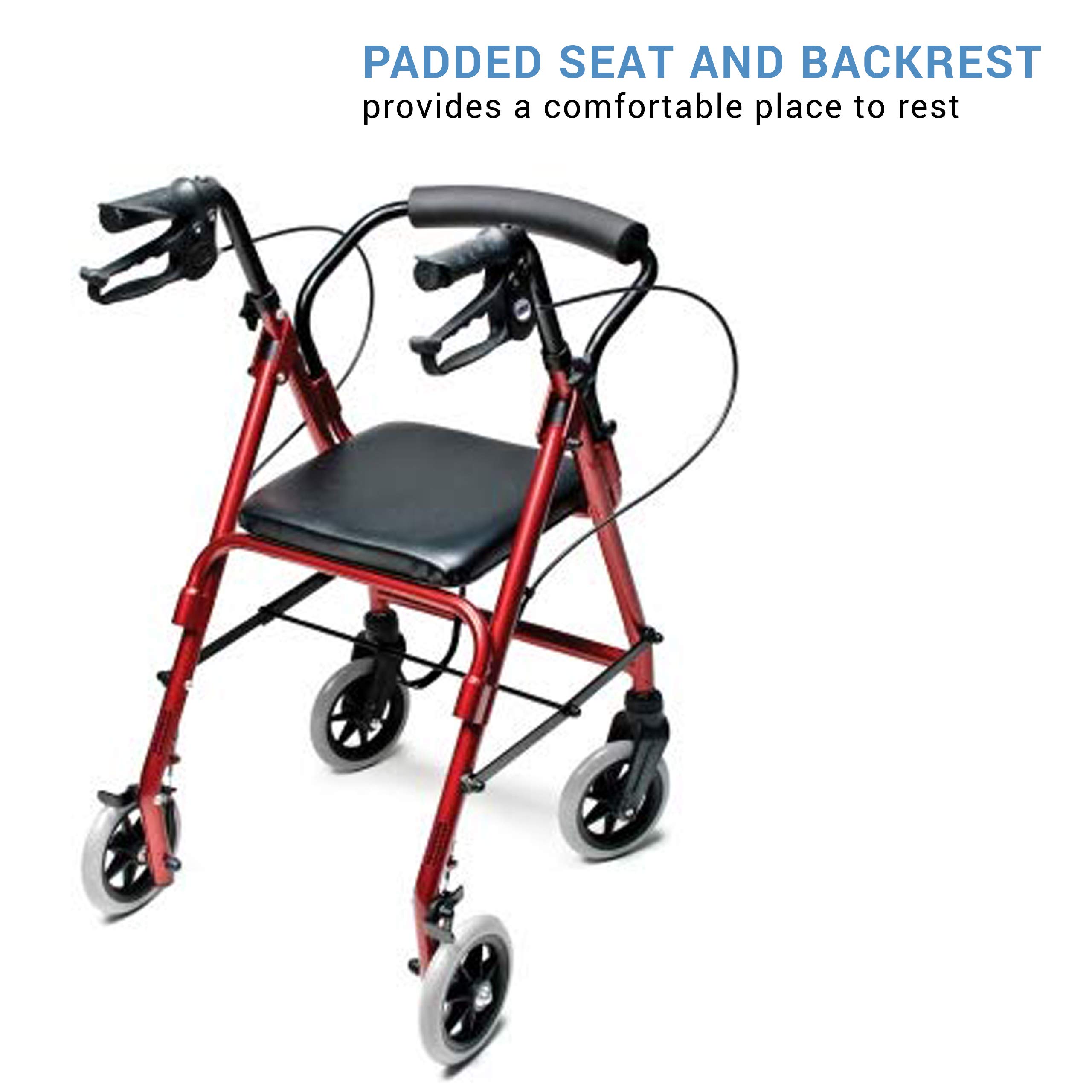 Lumex Walkabout Junior Rollator - Narrow Rolling Walker with Seat for Seniors & Small Spaces Lumex Walkabout Junior Rollator - Narrow Rolling Walker with Seat for Seniors & Small Spaces