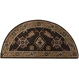Brown circle rug