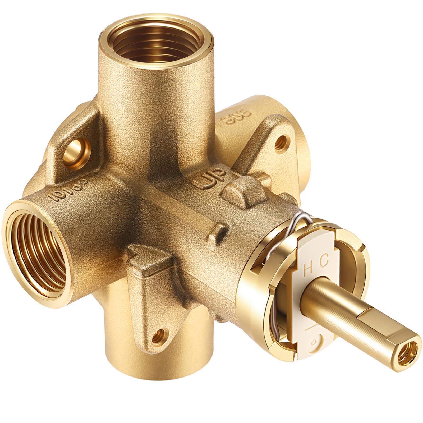 Photo 1 of Otoolling 2510 Replacement Pressure Balancing Valve Compatible with Moen Tub Shower Single Handle Shower Control Mixing Valve 1/2 Inch IPS Connections With 1222 Faucet Cartridge And Retainer Clip