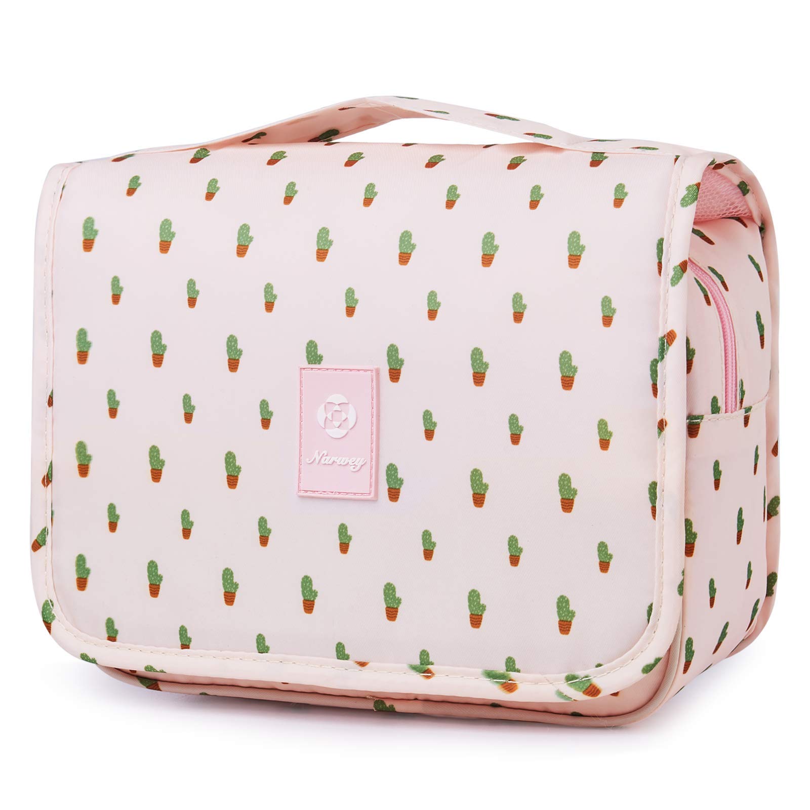 Travel Hanging Toiletry Wash Bag Toiletry Bags for Women Toiletries Bag Washbag Makeup Cosmetic Organizer for Men Girls (Cactus)
