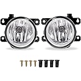 Jecoupoon Front Fog Light Pair Compatible with 2016-2021 Civic/ 2019-2022 HR-V/ 2018-2020 Fit Fog Lamp Driver and Passenger S