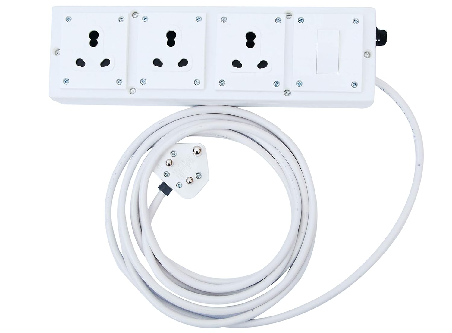 BITCORP Extension Board 3+1 15A 16A 3 Socket 1 Switch 4 Meter 1.5 mm