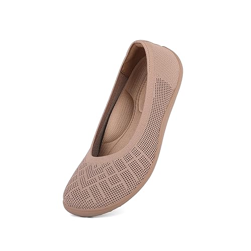 KBZone Women's Flat Shoes Wide Toe Box Ballet Flat Slip on Comfort
