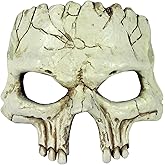 Rubies Cracked Foam Skull Half Mask for Adults, Unisex No Size