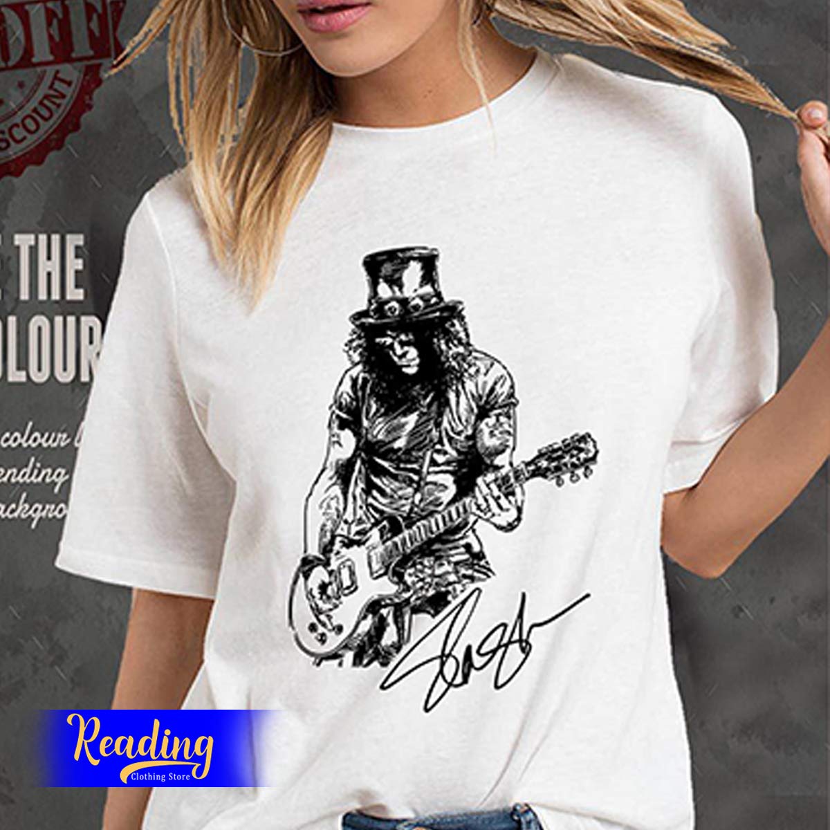 Amazon Com Slash Guns N Roses Guitar Signature T Shirt Hoodie