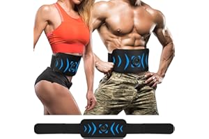 FOPIE ABS Stimulator, Abdominal Toning Belt Portable Muscle Toner Waist Trainer Fitness Trimmer Workout Equipment for Home