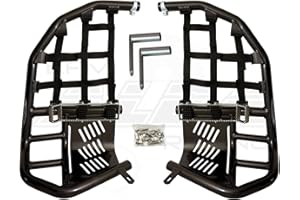 Compatible with the YamahaYFZ 450 (2004-2009) (2012-2013) Propeg Nerf Bars Black Bars w/Black Net by Alba Racing