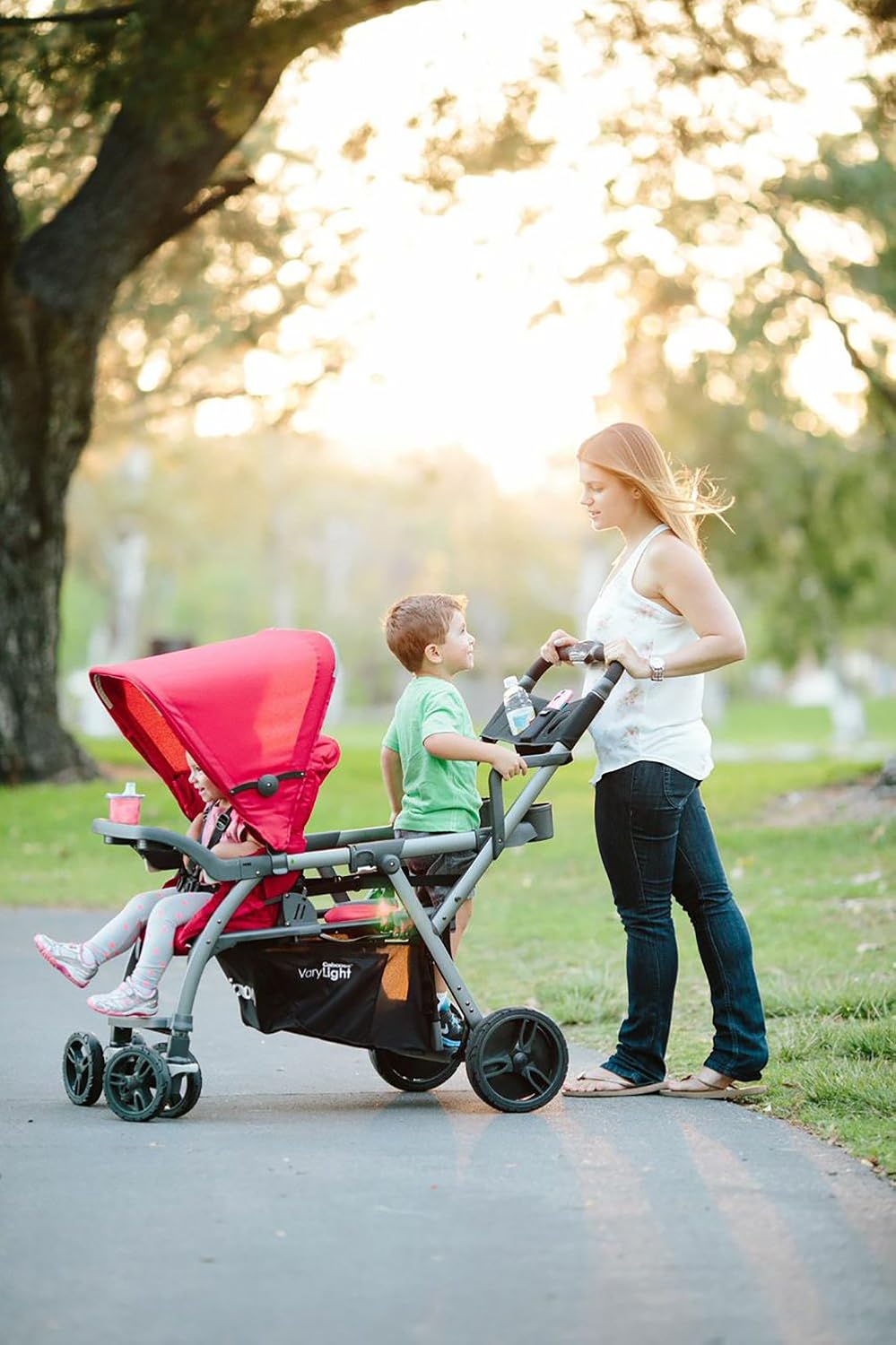 joovy caboose varylight tandem adjustable frame stroller