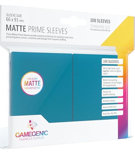 66mm x 91mm card sleeves Amazon.com: Gamegenic 100 Pack 66 x 91 mm Red Standard Size Matte Prime Sleeves (GG1027) : Toys & Games