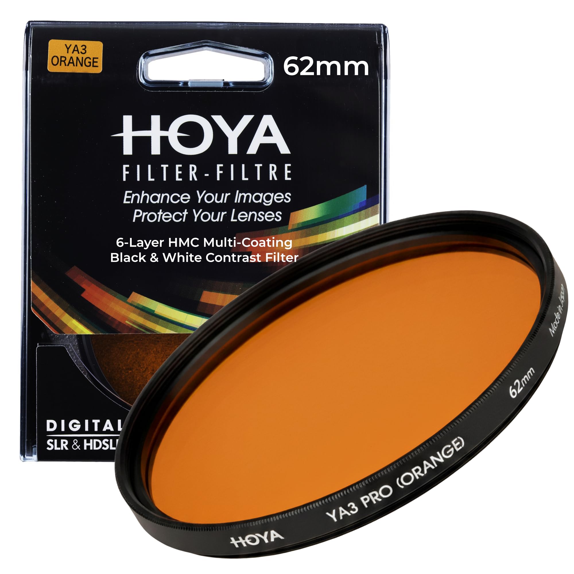 Hoya 62 mm HMC YA3 Round Filter - Orange