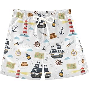 KOCOART Boys' Swim Trunks Quick Dry Board Shorts Youth Beach Swimming Shorts Summer Bathing Suit 2-16 Years