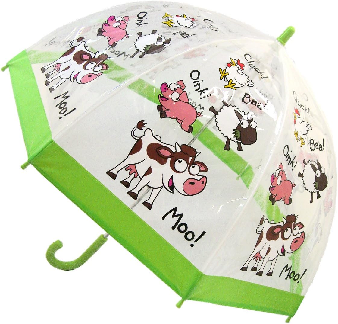 Bugzz Clear PVC Umbrella (Farmyard)