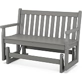 POLYWOOD&reg; Traditional Garden Glider, Slate Grey