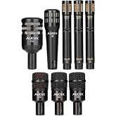 AUDIX DP7 Plus 8-piece Drum Mic Kit for Kick, Snare, Toms, Overheads, and Hi-hat with Case - Black