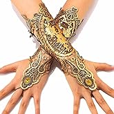 GEMILY Lace Fingerless Gothic Gloves Halloween Cosplay Gloves for Women