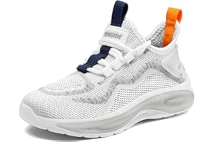 RUNSIDE Boys Girls Sneakers, Lace up Kids Tennis Shoes for Walking/Running Lightweight Breathable Gym Shoes Outdoor, Little Kid/Big Kid