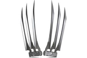 YANYODO Wolverine Claws Realistic Plastic Cosplay Costume Props, Set of 2, Silver, One Size