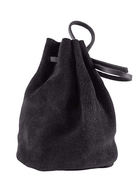 Battle-Merchant Lederbeutel, groß, schwarz - Wikinger - Mittelalter - LARP