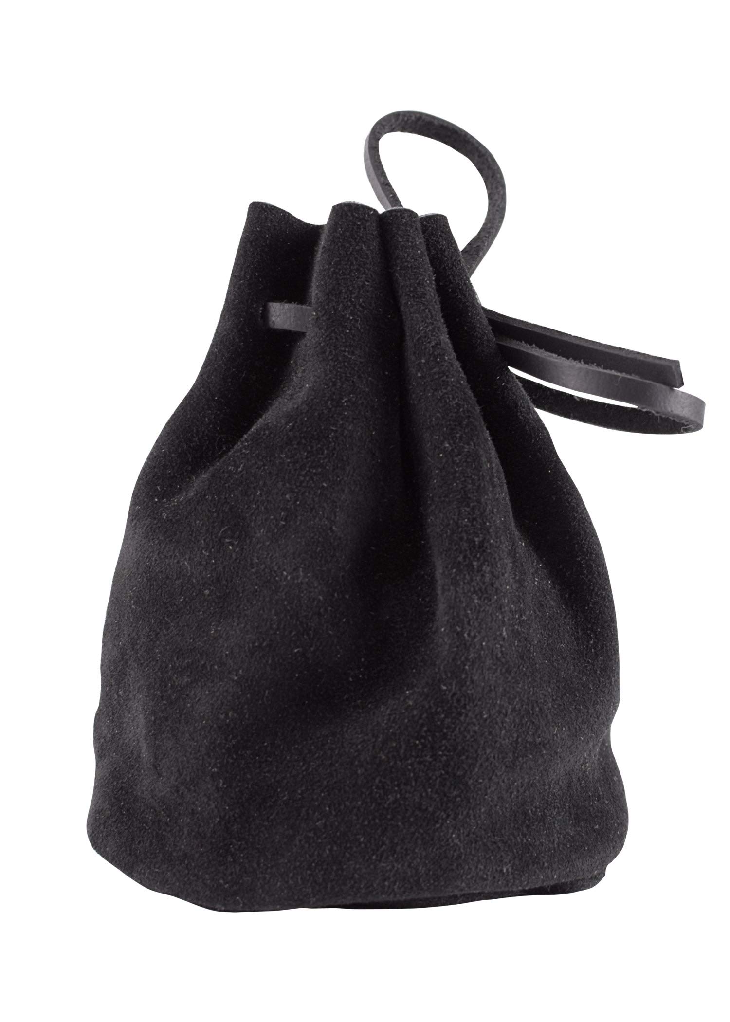 Battle-Merchant - Large Leather Purse - Medieval Ages/Viking/Role Play - Black