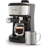 Mr. Coffee Espresso and Cappuccino Machine, Single Serve Coffee Maker with Milk Frothing Pitcher and Steam Wand, 20 ounces, S