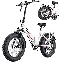 Gotrax R2 20" Folding Electric Bike with 89Km (Pedal-assist1) by 48V Battery, 31Km/h Power by 500W, Smart LCD Display and 5 P