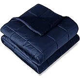 Bare Home Weighted Blanket Twin or Full Size 7lb (40" x 60") for Adults - Minky Fleece - Premium Heavy Blanket Nontoxic Glass