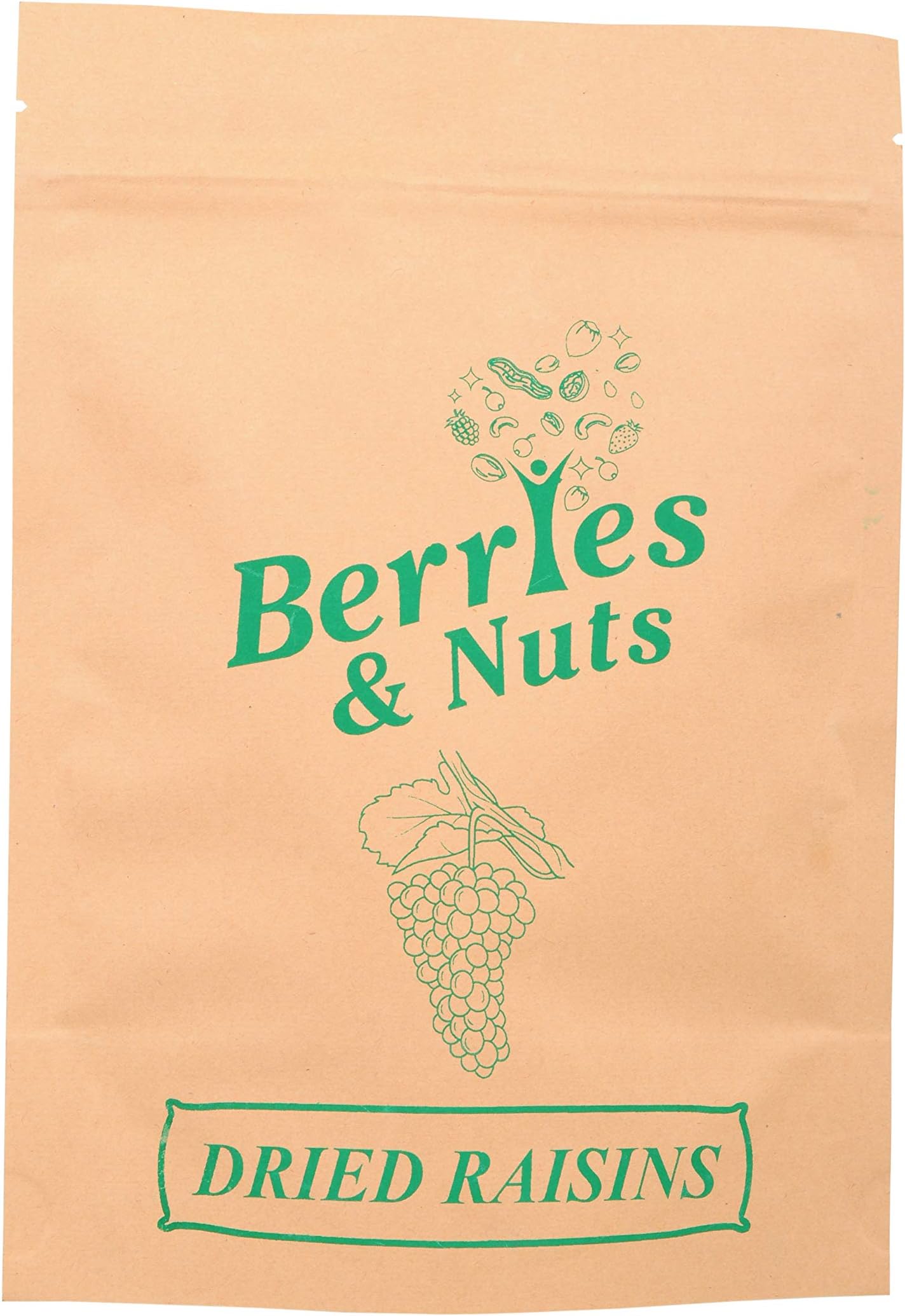 Berries And Nuts Premium Naturally Dried Green Raisin | Green Kishmish | No Artifical Colors or Chemicals Used | Sulphur Free | 1 Kg