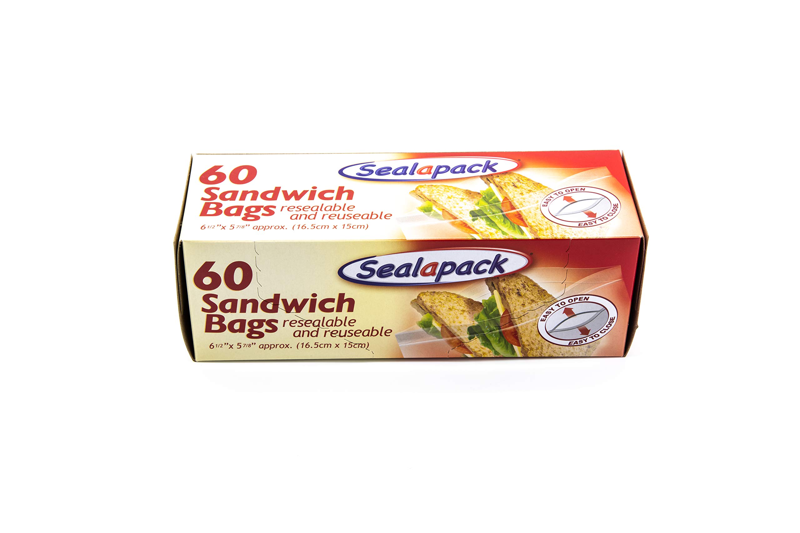 Resealable sandwich bags 16.5CM X 15CM 60 Pack