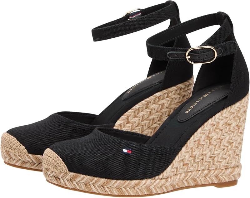 FW0FW09225 Espadrilles compensées à bout fermé pour femme, noir (noir), pointure 7 — photo 4 sur 7