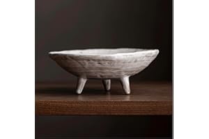 SEICASAYA Small Handmade Ceramic Serving Bowl, 15.5 cm (6.1 Inch) Three-Legged Wabi-Sabi Design for Appetizers, Condiments, K