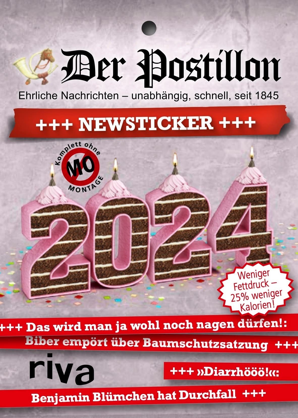 Der Postillon +++ Newsticker +++ 2024: Tear-off calendar