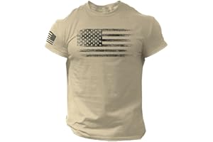 Daoucixia Mens American Flag T-Shirt Patriotic Cool Shirts 4th of July Graphic Crewneck Short Sleeve Tee Top Funny Tshirts